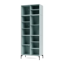 Montana Display & Glass Cabinets*Ripple IV display cabinet 69.6x187.2x38 cm, Flint-legs black Blue