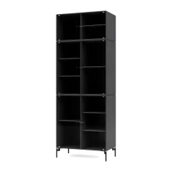 Montana Display & Glass Cabinets*Ripple IV display cabinet 69.6x187.2x38 cm, Anthracite-legs black Grey