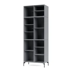 Montana Display & Glass Cabinets*Ripple IV display cabinet 69.6x187.2x38 cm, Graphic-legs black Grey
