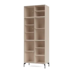 Montana Display & Glass Cabinets*Ripple IV display cabinet 69.6x187.2x38 cm, Clay-legs black Grey