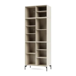 Montana Display & Glass Cabinets*Ripple IV display cabinet 69.6x187.2x38 cm, Oat-legs black Beige
