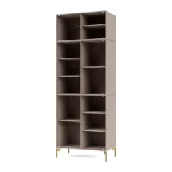 Montana Display & Glass Cabinets*Ripple IV display cabinet 69.6x187.2x38 cm, Mushroom-legs brass Beige