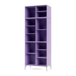 Montana Display & Glass Cabinets*Ripple IV display cabinet 69.6x187.2x38 cm, Iris-legs chrome Purple