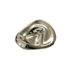 Hein Studio Clothes Hooks & Hangers*Ripple no. 02 large knob, Chrome Silver-coloured