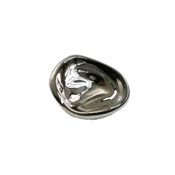 Hein Studio Clothes Hooks & Hangers*Ripple no. 01 small knob, Chrome Silver-coloured