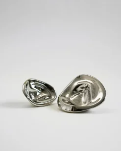 Hein Studio Clothes Hooks & Hangers*Ripple no. 01 small knob, Chrome Silver-coloured