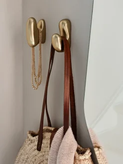 Broste Copenhagen Clothes Hooks & Hangers*Roberta hook 10x7 cm, Brass finish Gold-coloured