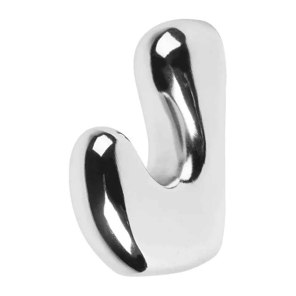 Broste Copenhagen Clothes Hooks & Hangers*Roberta hook 10x6 cm, Silver finish Silver-coloured