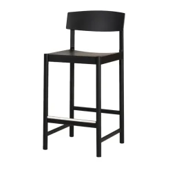 Mavis Bar Stools*Rod barstool 65 cm, stained ash Black