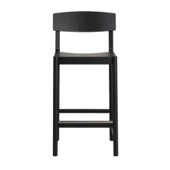 Mavis Bar Stools*Rod barstool 65 cm, stained ash Black