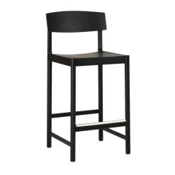 Mavis Bar Stools*Rod barstool 65 cm, stained ash Black