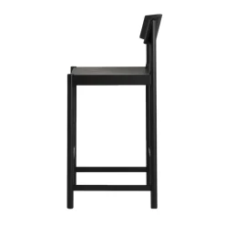 Mavis Bar Stools*Rod barstool 65 cm, stained ash Black
