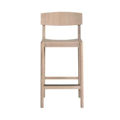 Mavis Bar Stools*Rod barstool 65 cm, White waxed oak Beige