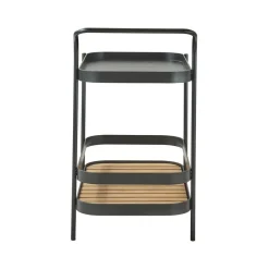 Cane-line Table For Outdoor Use*Roll serving trolley, Lava , incl. teak tabletop Grey