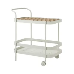 Cane-line Table For Outdoor Use*Roll serving trolley, , incl. teak tabletop White