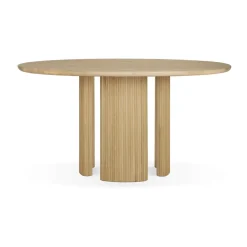 Ethnicraft Dining Tables*Roller Max mat table, Oak, Ø150 cm Beige