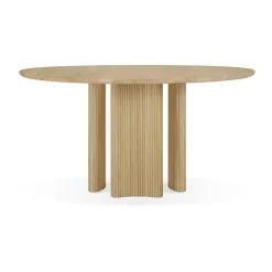 Ethnicraft Dining Tables*Roller Max mat table, Oak, Ø150 cm Beige