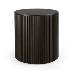Ethnicraft Side Tables*Roller Max side table, Mahogany dark round Brown