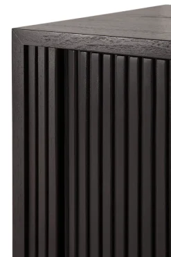 Ethnicraft T.V & Media Units|Display & Glass Cabinets*Roller Max TV unit, Lacquered teak--2 doors Black