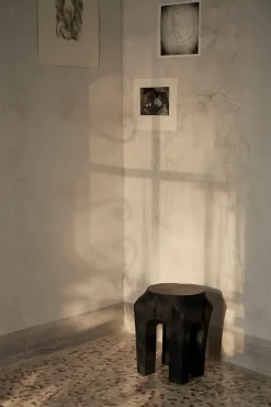 Ferm Living Stools*Root stool Ø30x40 cm, stained Black