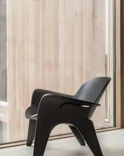 Massproductions Armchairs & Footstools*Rose chair, Dark stained oak Black