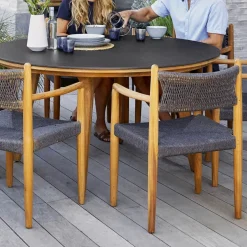 Cane-line Seating|Balcony Furniture*Royal chair, Dark , teak Grey