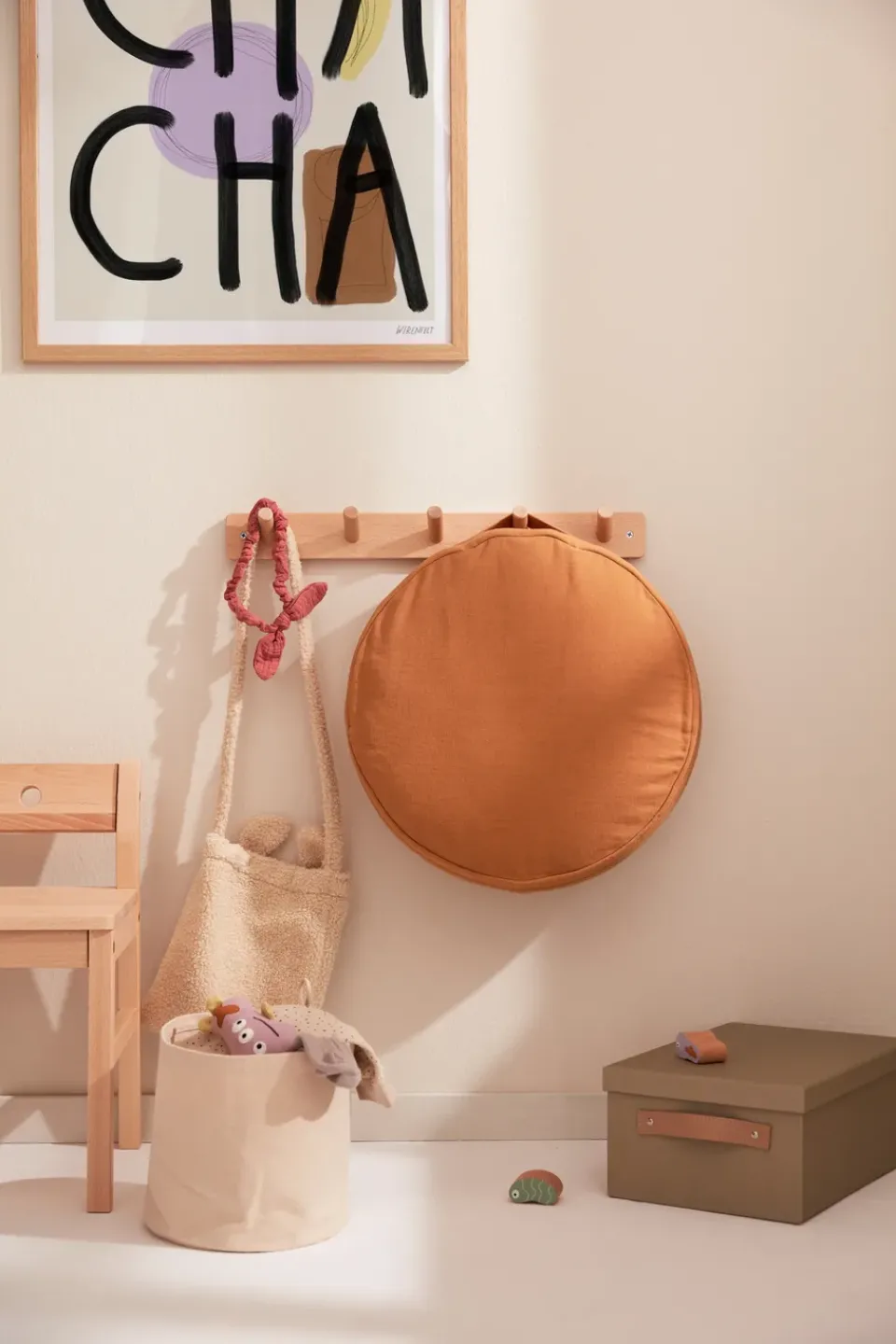 Kid's Concept Clothes Hooks & Hangers*Saga hook strip, Beech Beige