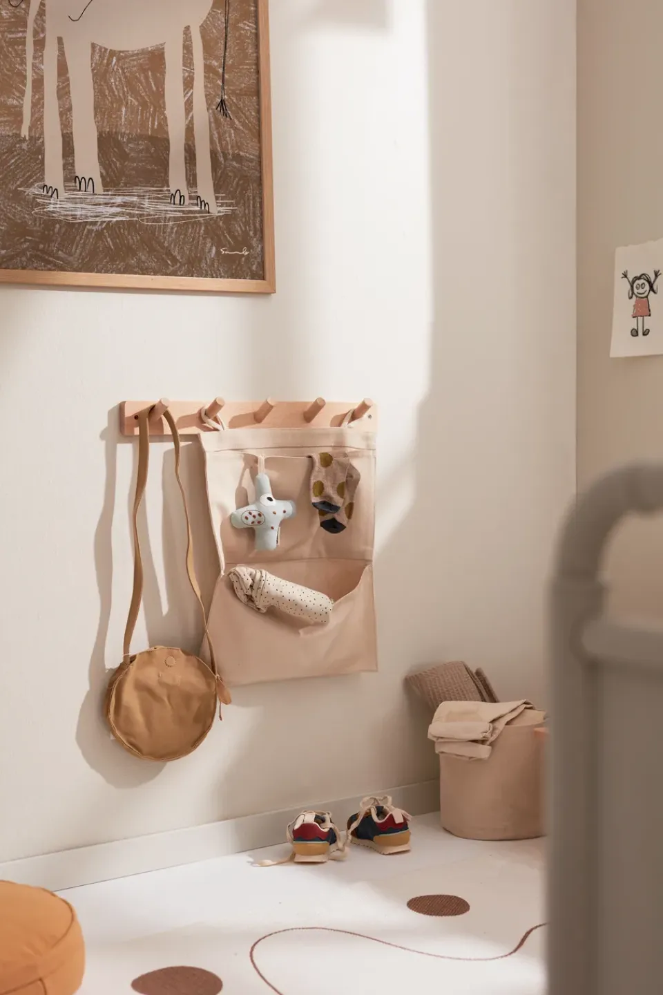 Kid's Concept Clothes Hooks & Hangers*Saga hook strip, Beech Beige