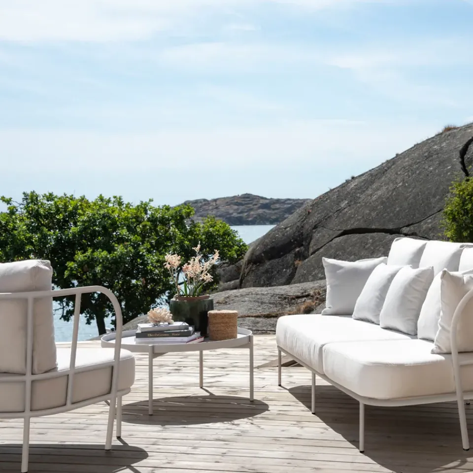 Skargaarden Table For Outdoor Use|Outdoor Lounge Furniture*Saltö coffee table, Light , large Grey
