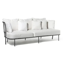 Skargaarden Garden Sofas & Garden Benches|Balcony Furniture*Saltö sofa, Sunbrella silver , charcoal aluminium frame Grey
