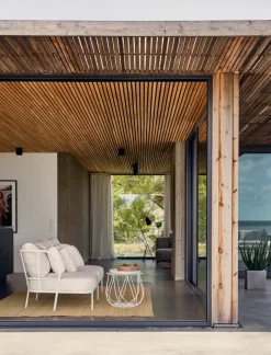 Skargaarden Garden Sofas & Garden Benches|Balcony Furniture*Saltö sofa, Sunbrella silver , charcoal aluminium frame Grey