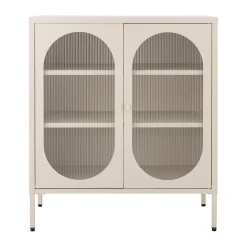 Bloomingville Display & Glass Cabinets*Salvo cabinet 80x40x90 cm, Nature, metal Beige