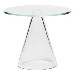 Massproductions Side Tables*Sander table 48 cm, glass Transparent