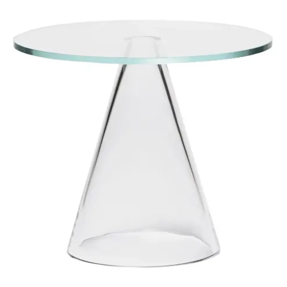 Massproductions Side Tables*Sander table 48 cm, glass Transparent