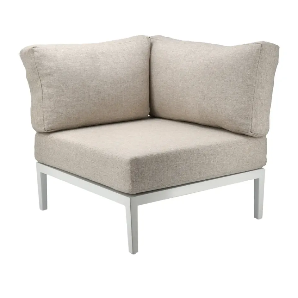 1898 Garden Sofas & Garden Benches|Outdoor Lounge Furniture*Santander modul sofa corner module, White-beige WhiteBeige