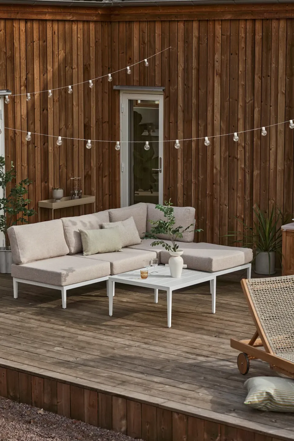 1898 Garden Sofas & Garden Benches|Outdoor Lounge Furniture*Santander modul sofa corner module, White-beige WhiteBeige
