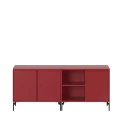 Montana T.V & Media Units|Dressers & Sideboards*Save side table, Beetroot 165, black lacque leg Red