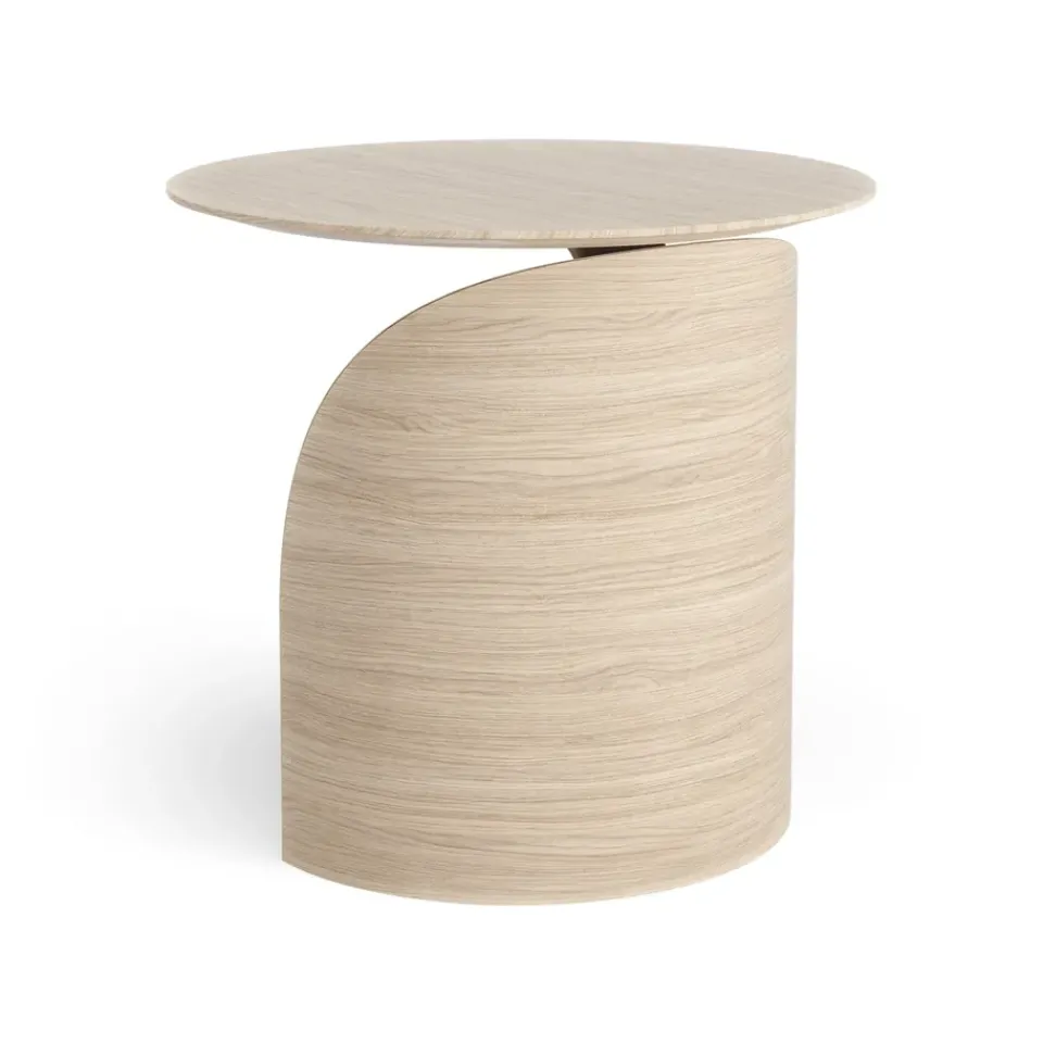 Swedese Side Tables*Savoa table H50 cm, Oak white pigmented Beige