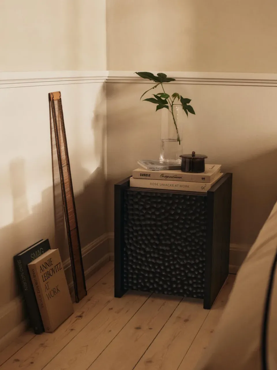 Ferm Living Side Tables*Scarni side table, Dark-stained ash, 38x40x45 cm Brown