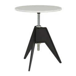 Tom Dixon Balcony Furniture*Screw café table Ø60 cm, White marble-cast iron WhiteBlack