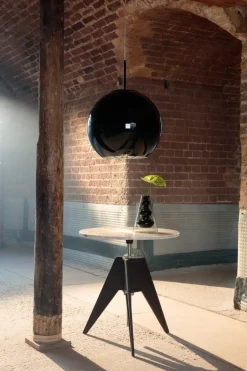 Tom Dixon Balcony Furniture*Screw café table Ø60 cm, White marble-cast iron WhiteBlack
