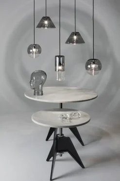 Tom Dixon Table For Outdoor Use*Screw café table Ø90 cm, White marble-cast iron WhiteBlack