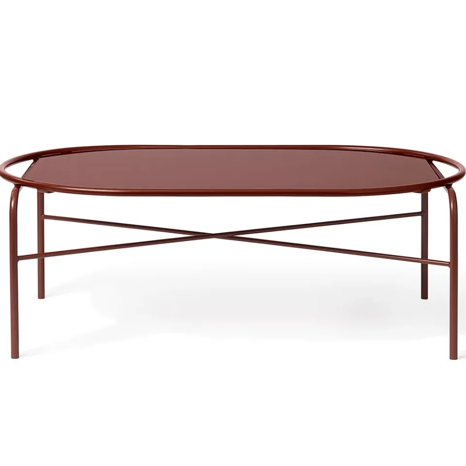 Warm Nordic Coffee Tables*Secant oval coffee table, ish Red