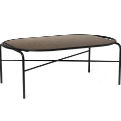 Warm Nordic Coffee Tables*Secant oval coffee table granite, Antique Brown