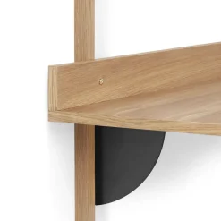 Ferm Living Desks*Sector desk, oak-black brass Brown