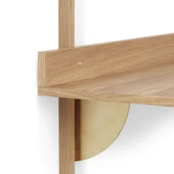 Ferm Living Desks*Sector desk, oak-brass Brown