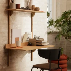 Ferm Living Desks*Sector desk, oak-brass Brown