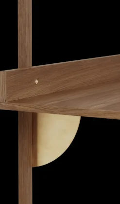 Ferm Living Desks*Sector desk, Smoked Oak, brass Brown