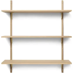 Ferm Living Shelves & Shelving Systems*Sector shelf triple wide, Oak-bronze Brown