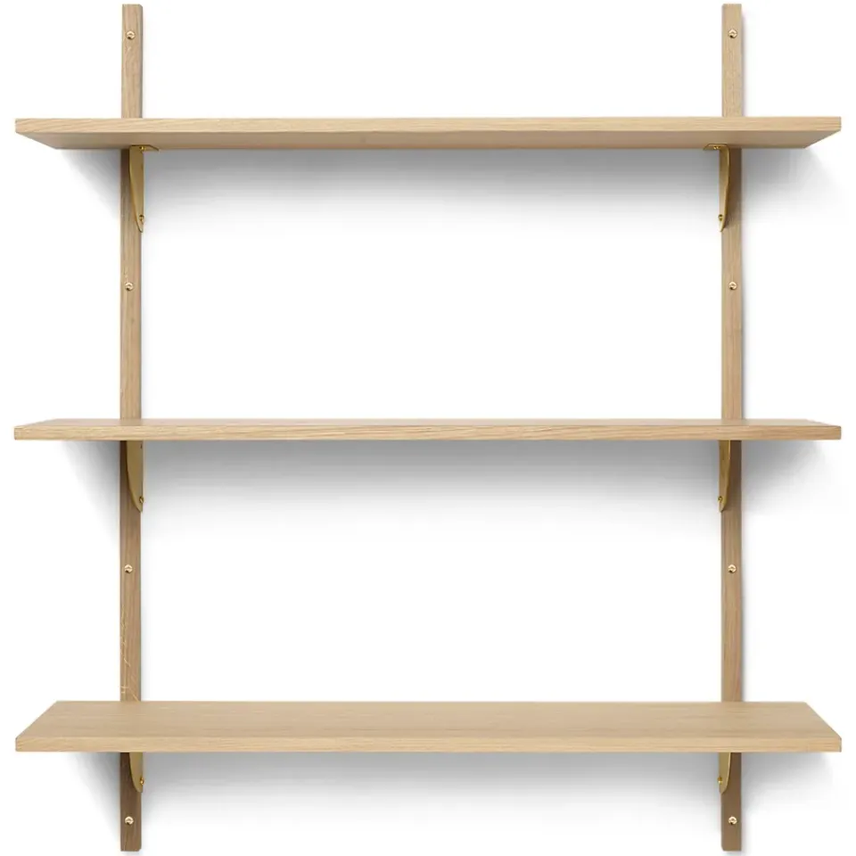 Ferm Living Shelves & Shelving Systems*Sector shelf triple wide, Oak-bronze Brown